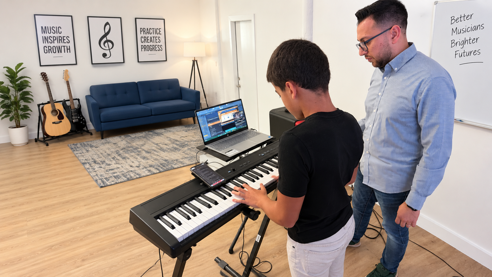 Clase de piano personalizada en Canals Foundation